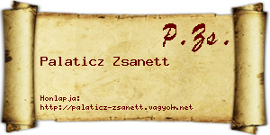 Palaticz Zsanett névjegykártya